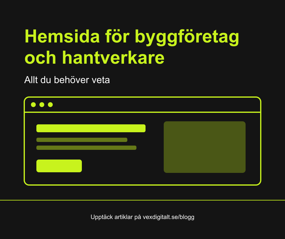 Hemsida för byggföretag och hantverkare: allt du behöver veta