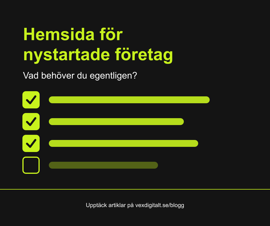 Hemsida för nystartade företag: vad behöver du egentligen?