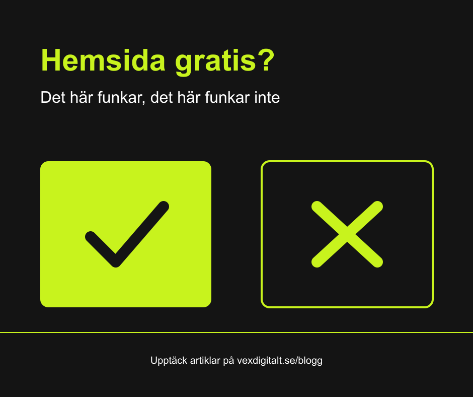 Skapa hemsida för företag gratis: det här funkar, det här funkar inte